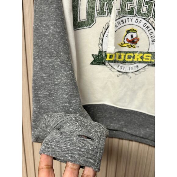 Pressbox Oregon Ducks Cody Tri-Bend Raglan Fleece Hoodie Women's Size M - Picture 10 of 13